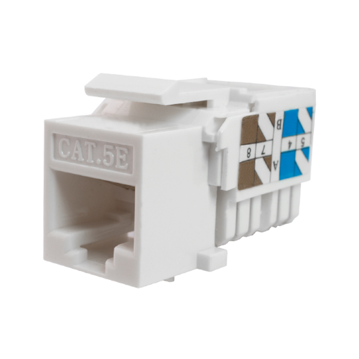 Вставка Keystone Jack RJ-45 SUPRLAN Модуль-вставка Keystone Кат5е, инстр.зад, белый UTP (10-0313)