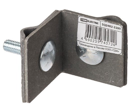 Держатель фальцевый стальной зажим 45х45мм для прута Ø6-10мм, горячий цинк TDM (SQ2402-3280)