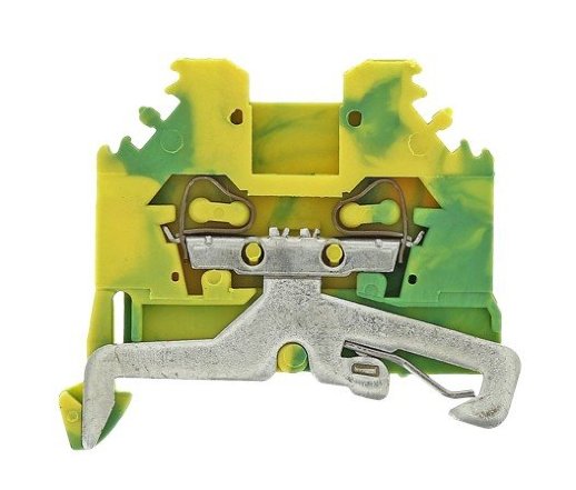 Колодка клеммная пружинная EKF JXB-S-2.5 2-проводная, земля, желто-зеленная (plc-jxb-s-2.5pe)