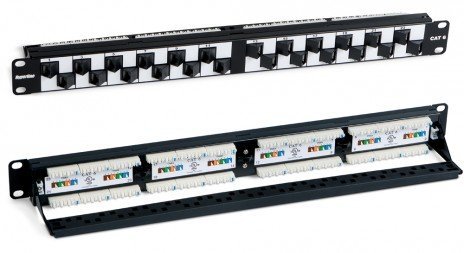 Патч-панель 19" Hyperline PP2A-19-24S-8P8C-C6-110