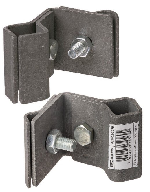 Держатель фальцевый стальной зажим 45х60мм для прута Ø6-10мм, горячий цинк TDM (SQ2402-3279)