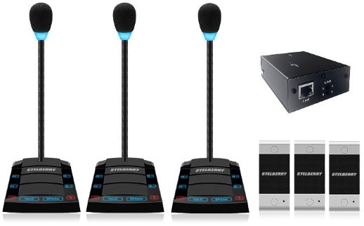 Устройство переговорное клиент-кассир, дуплексное, с записью переговоров STELBERRY SX-510/3