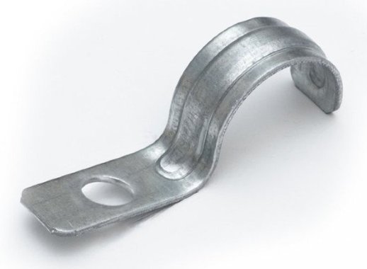 Скоба металлическая однолапковая усиленная противопожарная СМОУ d25-26 мм отв. d 6,5 мм (100 шт) (PR13.02427)