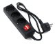 Сетевой фильтр 3 розетки, 1.8м, черный 5bites SP3B-118E