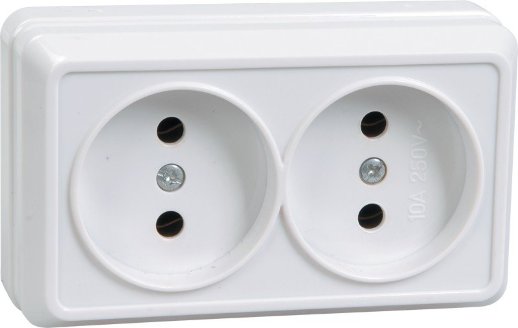 Розетка 2местн. ОКТАВА IEK РС22-2-ОБ (ERO20-K01-10-DC)