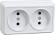 Розетка 2местн. ОКТАВА IEK РС22-2-ОБ (ERO20-K01-10-DC)