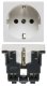 Розетка электрическая 2К+З, белый (200001)