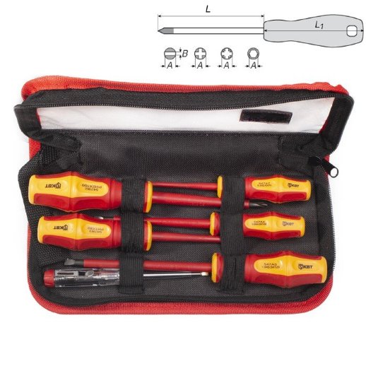 Набор диэлектрических отверток КВТ НИО-06 ПРОФИ