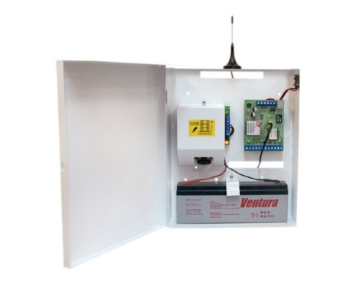 Устройство оконечное объектовое приемно-контрольное c GSM коммуникатором Проксима S400-2GSM-BK24-W "Нано" (под АКБ 2,3Ач, цвет белый)