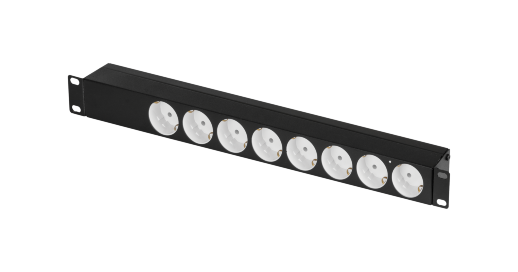 Блок розеток 19" TLK TLK-RS08M1N-BK