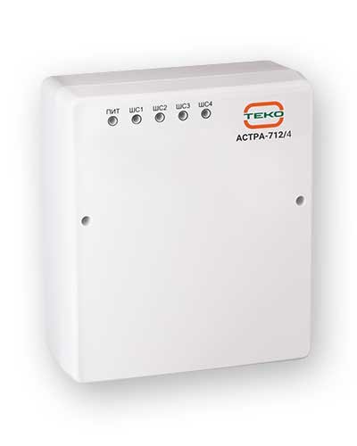 Прибор приемно-контрольный охранный ТЕКО Астра-712/4