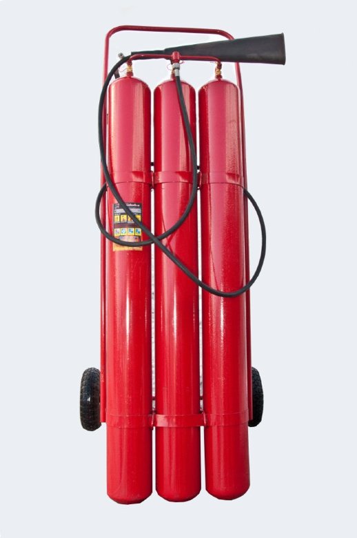 Огнетушитель углекислотный, передвижной ЯрПожИнвест ОУ-50 ВСЕ в сборе