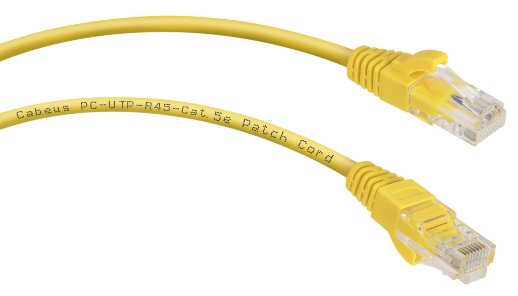 Патч-корд медный CABEUS PC-UTP-RJ45-Cat.5e-0.3m-YL (7663c)