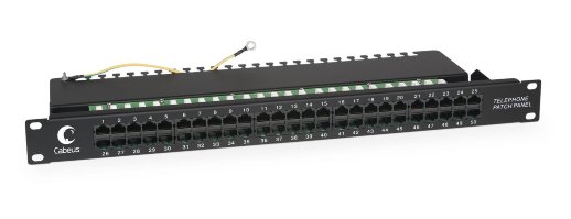 Патч-панель 19" CABEUS PL-50-TEL-Dual (7003c)