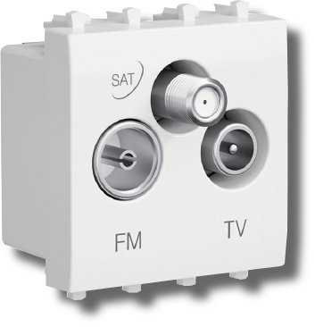 Розетка TV-FM-SAT ДКС Розетка TV-FM-SAT Avanti 1 модуль ванильная дымка (4405532)