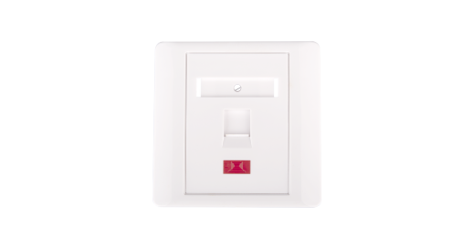 Лицевая панель под 1 модуль типа Keystone NETLAN EC-FP-1KJ-WT-10 (10 шт)