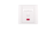 Лицевая панель под 1 модуль типа Keystone NETLAN EC-FP-1KJ-WT-10 (10 шт)