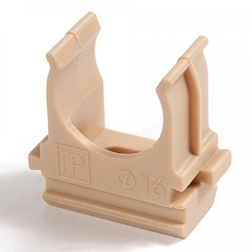 Крепёж-клипса для труб АБС-пластик сосна D=16 (100шт) (PR13.0048)