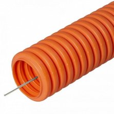 Труба ПНД легкая безгалогенная (HF), оранжевая, с зондом D=16 (PR.021661)