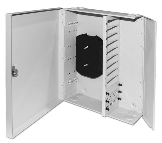 Кросс оптический настенный Hyperline FO-WBX-12xSLT-W140H42-96UN-GY