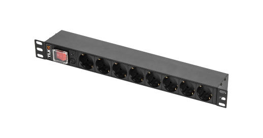 Блок розеток 19" TLK TLK-RSC08-MTF-01-BK