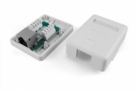 Розетка RJ-45 Hyperline SB1-1-8P8C-C5e-SH-WH