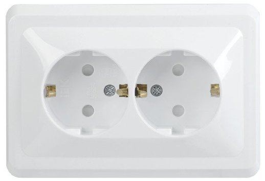 Розетка 2местн. ВЕГА IEK РСш12-3-ВБ (ERV24-K01-16-DM)