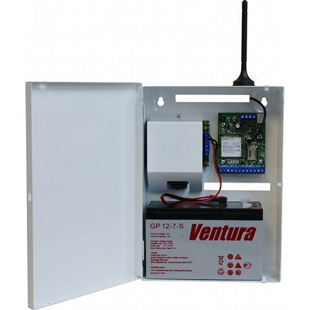 Конвертор протоколов Проксима SR103-2GSM-SBK25-W "Ретро" (SR103-2GSM BK-7W) под АКБ 7Ач, цвет белый