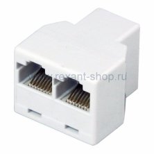 Двойник компьютерный UTP RJ-45(8P8C) (гнездо - 2 гнезда) REXANT (03-0103)