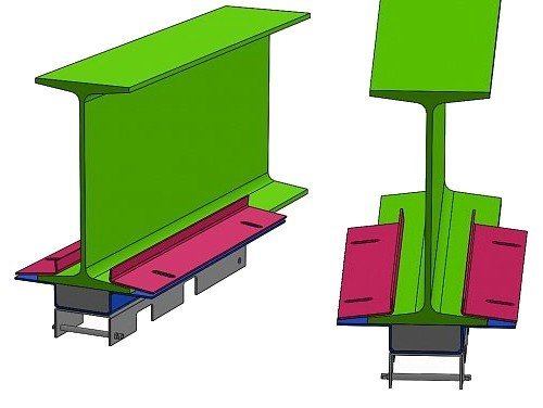 Кронштейн для крепления на двутавровую балку ЭТЕРНИС ДК-01