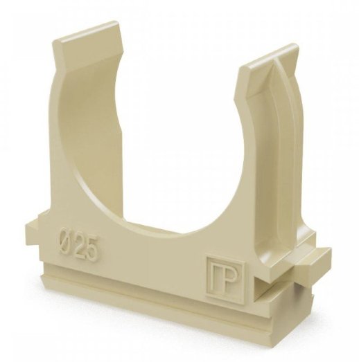 Крепёж-клипса для труб АБС-пластик сосна D=25 (100шт) (PR13.0050)