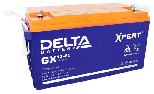 Аккумулятор герметичный свинцово-кислотный Delta Delta GX 12-65