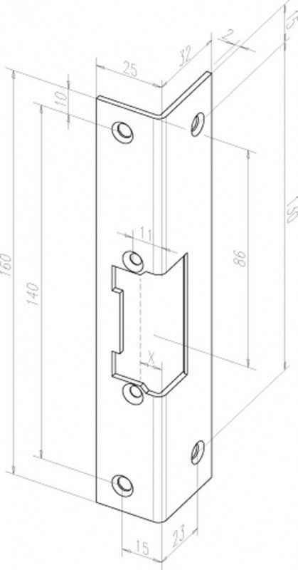 Планка, угловая, короткая Eff-Eff Eff-Eff KiW (097 01) (-------09701-01) лицевая панель золото
