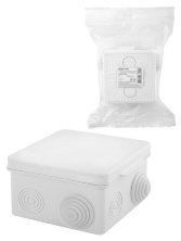 Коробка ОП 80х80х50мм, крышка, IP54, 7вх., белая (SQ1401-0922)