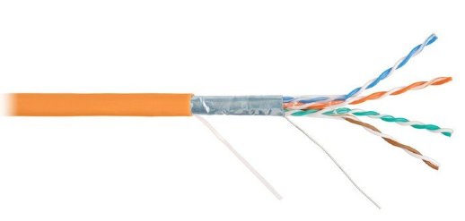 Кабель «витая пара» (LAN) для структурированных систем связи NIKOLAN F/UTP 4pair, Cat5e, Solid, In, LSZH (2200C-OR)