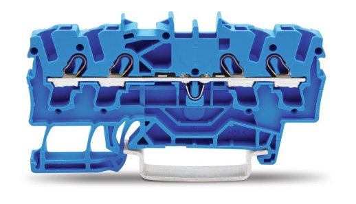 Клемма проводная проходная на DIN-рейку WAGO WAGO 2002-1404 клемма 4-проводная проходная, синяя