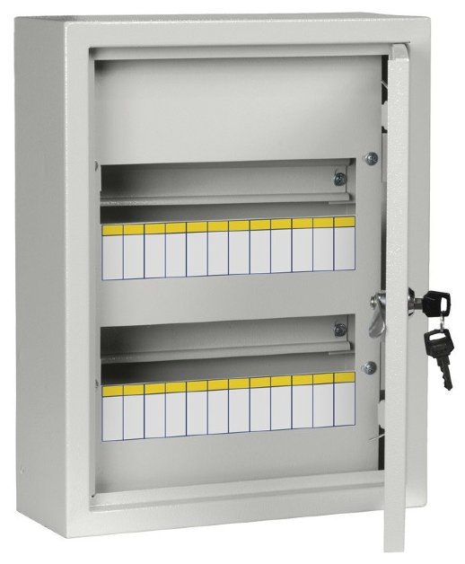 Щит распределительный навесной с замком IEK ЩРн-24з-1 36 УХЛ3 IP31 (MKM14-N-24-31-Z)