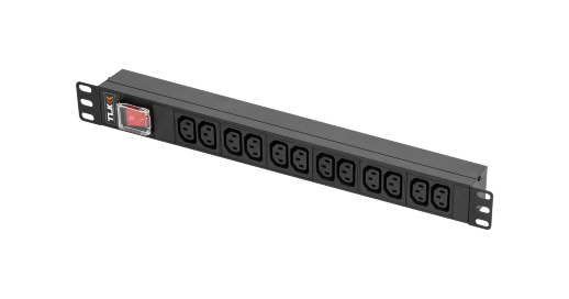 Блок розеток 19" TLK TLK-RSA12-MTF-01-BK