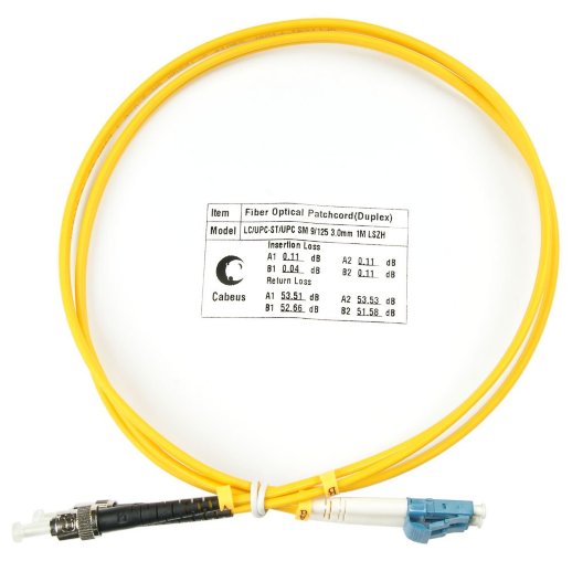 Патч-корд оптический CABEUS FOP(d)-9-LC-ST-3m (7526c)