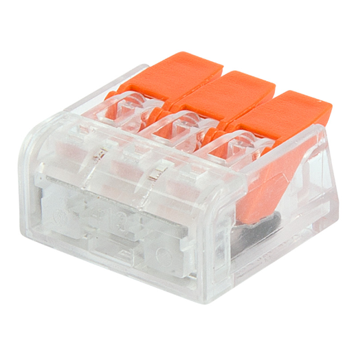 Клеммник для провода Rexant Универсальная компактная клемма СМК 221-413, 3-проводная до 4,0 мм? REXANT (07-5203)