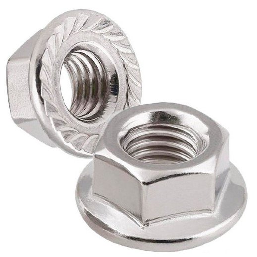 Гайка с насечкой, препятствующей откручиванию оцинкованная М10 (DIN 6923)(100шт) (PR08.2368)