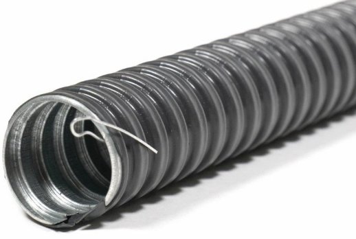 Металлорукав в ПВХ-изоляции ЗЭТА Металлорукав в ПВХ изоляции РЗ-ЦП нг-LS 12 с протяжкой (zeta44119)