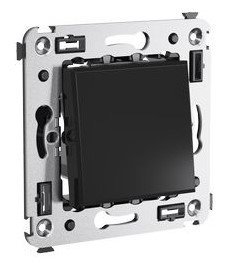 Инвертор ДКС Инвертор одноклавишный в стену Avanti черный квадрат (4402123)