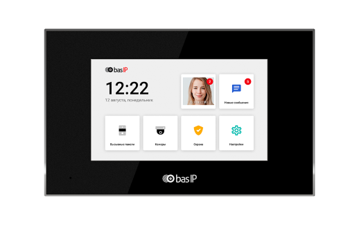 Монитор IP-видеодомофона цветной BAS-IP AQ-07LL BLACK