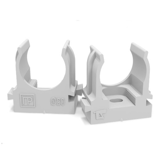 Крепление для труб ПВХ Промрукав Крепеж-клипса для монтажного пистолета D=32 серая (Промрукав) (25шт) (PR13.0122)