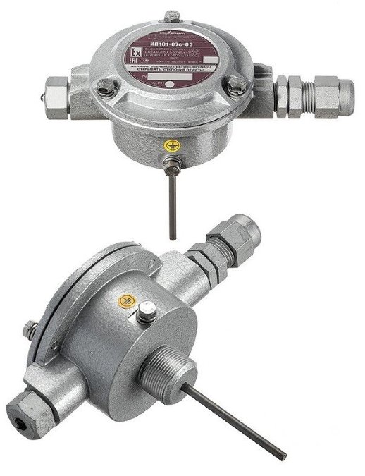 Извещатель пожарный тепловой максимальный взрывозащищенный Эридан ИП 101-07е (компл.08), КВМ15+ЗГ, класс A3 (64-76)°С