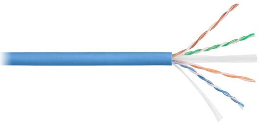 Кабель «витая пара» (LAN) для структурированных систем связи NIKOLAN U/UTP 4pair, Cat6a, Solid, In, LSZH (4155C-IB)
