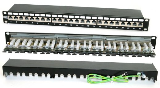 Патч-панель 19" Hyperline PP2-19-24-8P8C-C6A-SH-110D