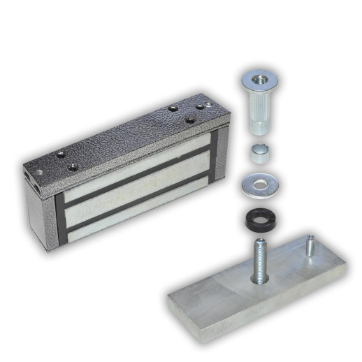Замок электромагнитный Олевс М1-200 с планкой (серый)