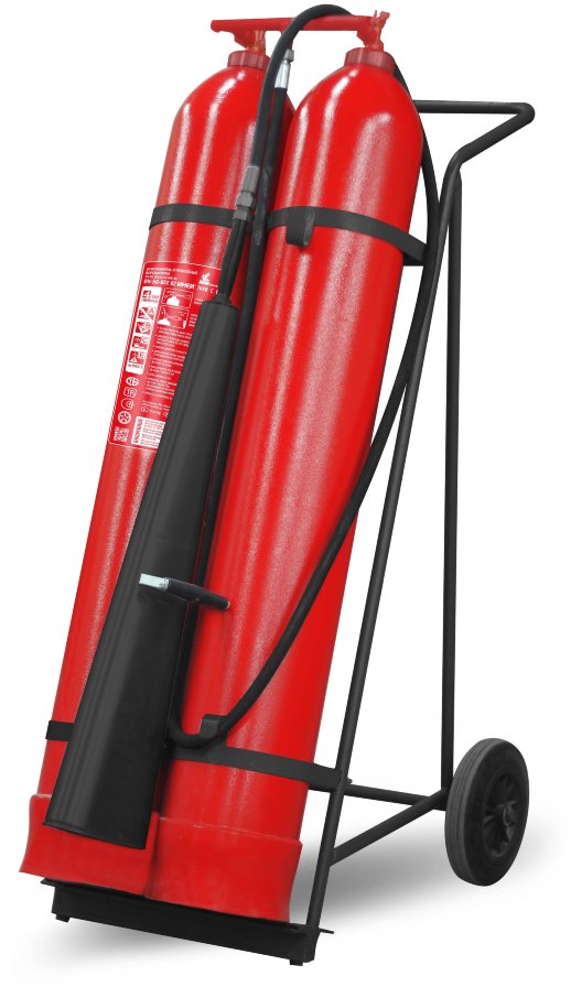 Огнетушитель углекислотный, передвижной Пожтехника Центр ОУ-50 ИНЕЙ